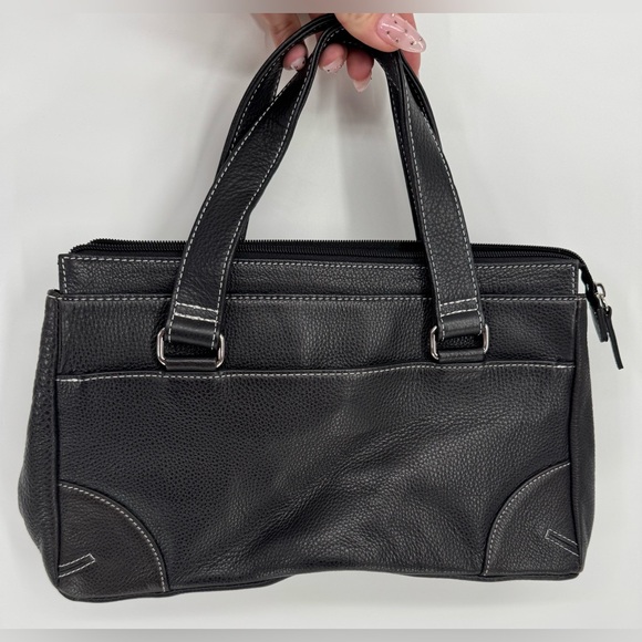 Wilson Leather Black Leather Top Handle Hand Bag Purse - Picture 3 of 15